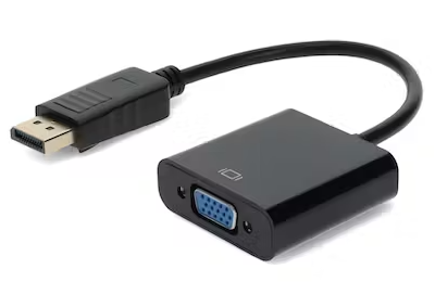 DisplayPort 1.2 Male to VGA Female Black Adapter