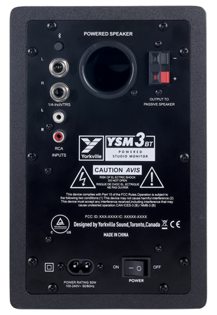 Yorkville Powered 50-Watt 3.5'' Monitor w/Bluetooth