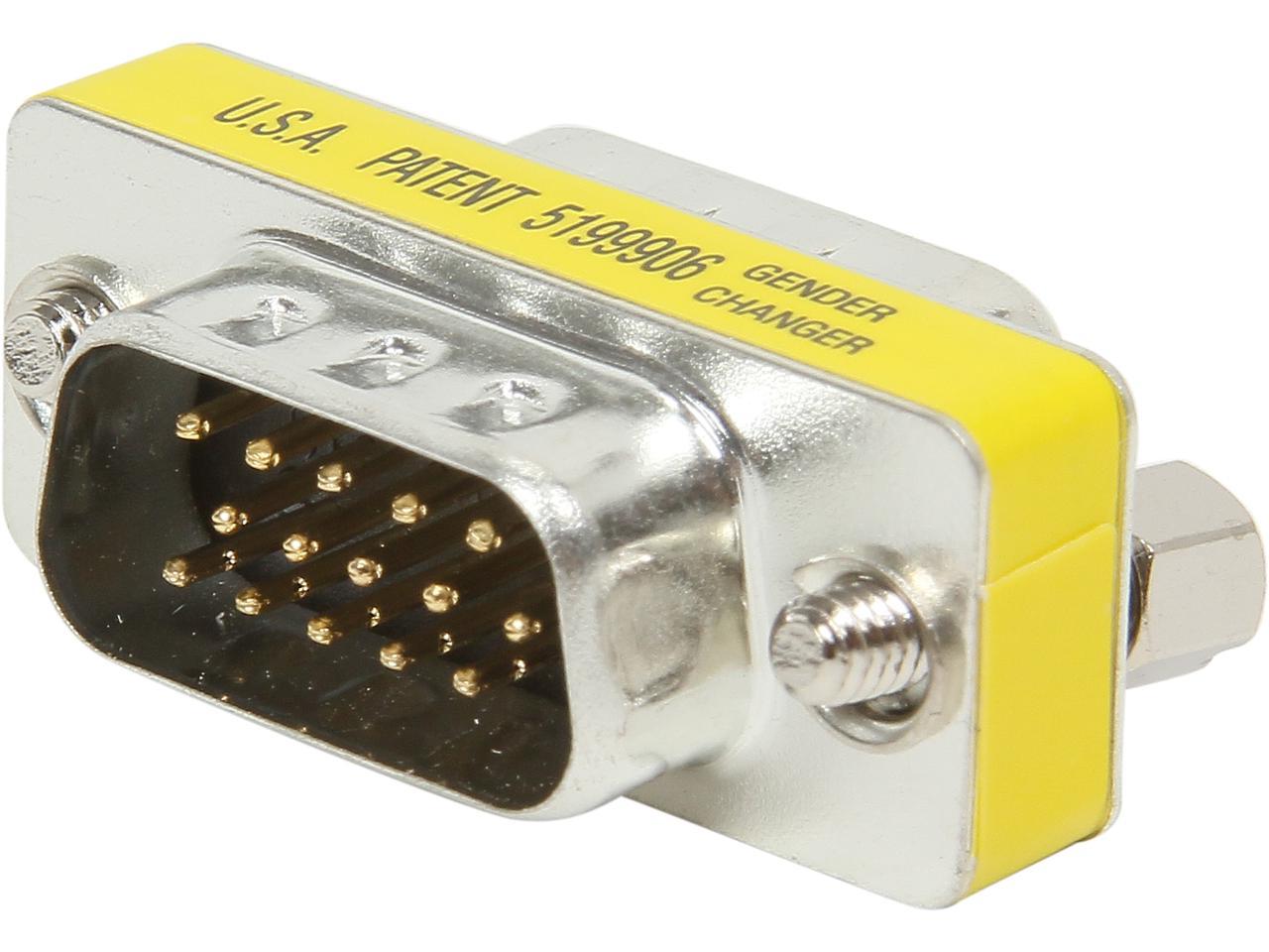 HD15 VGA M/M Mini Gender Changer (Coupler) CC75D03