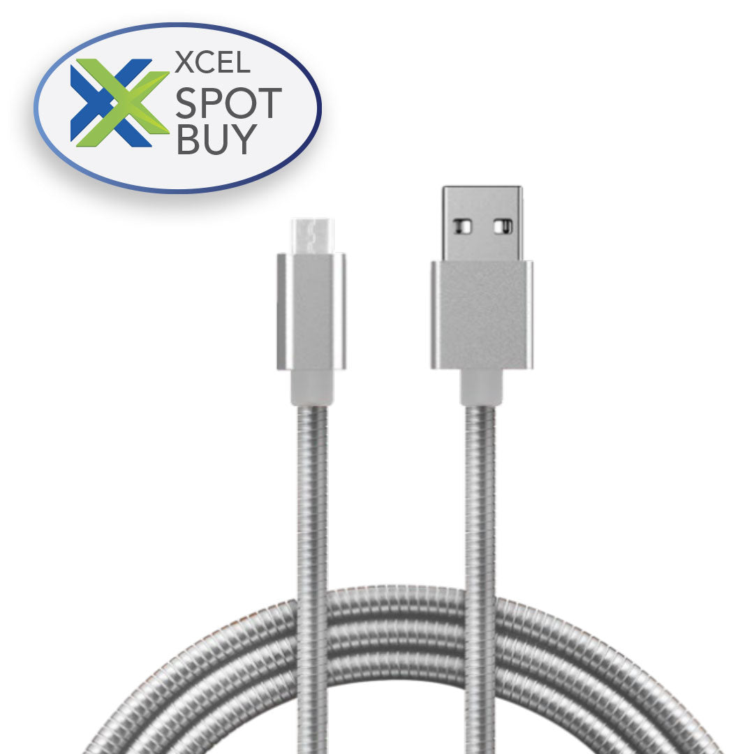 FUSE CHARGE & SYNC MICRO USB METAL 3FT SILVER