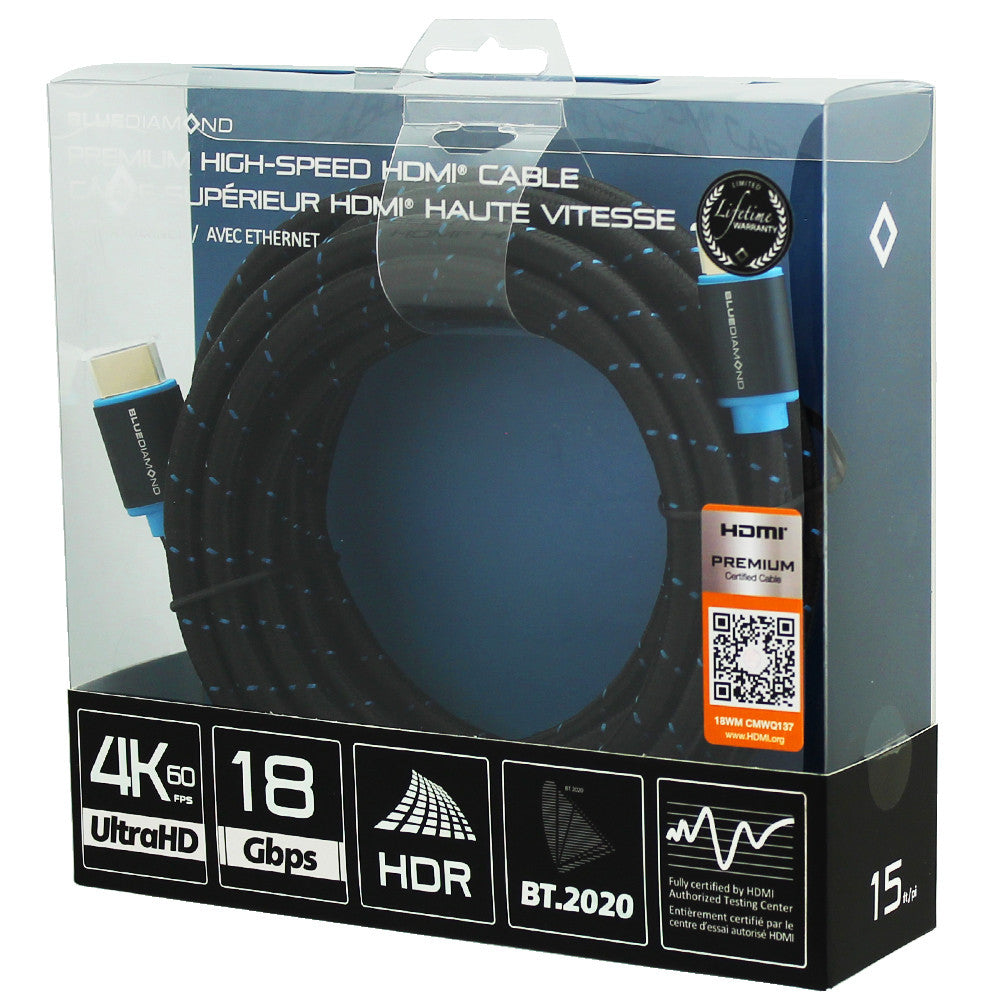 Premium HDMI 4k UltraHD Cable, 15ft