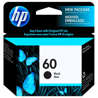 HP 60 Black Original Ink Cartridge (CC640WN)