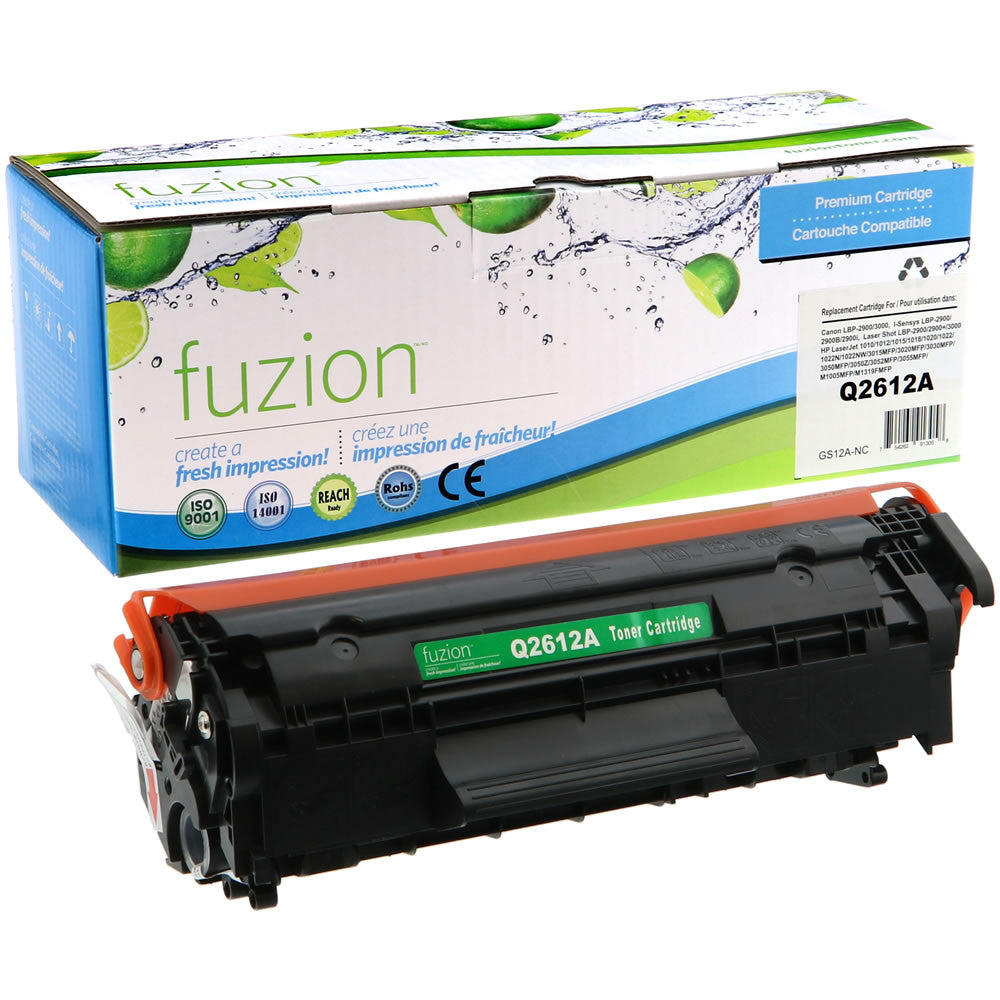 Fuzion Compatible Toner for HP Q2612A - Black