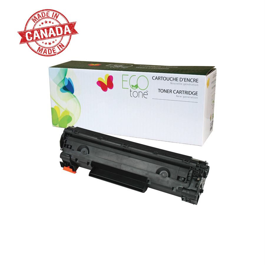 ECOtone Remanufactured Toner Replacement for HP CB436A Black