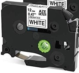 P-Touch White on Black 12mm Tape