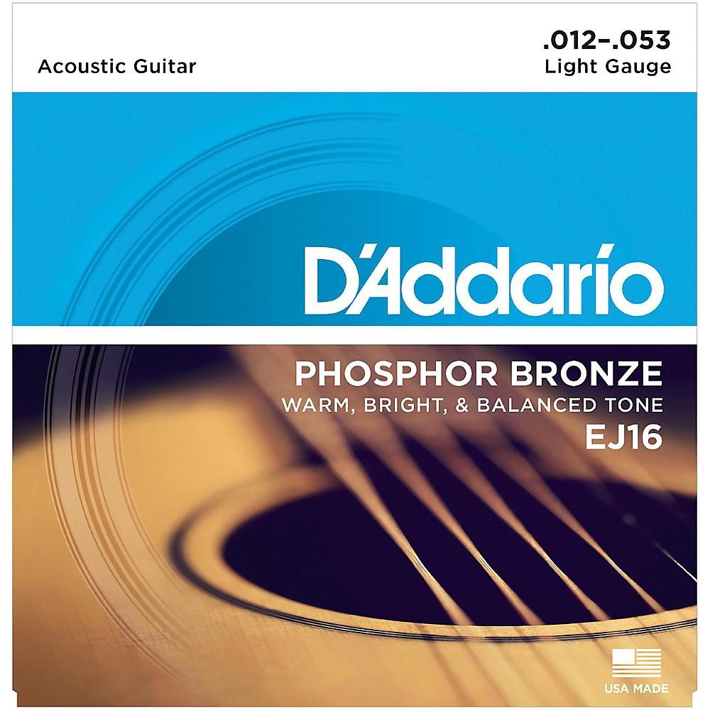D'Addario EJ16 Phosphor Bronze Light Acoustic Guitar Strings Single-Pack - Perth PC