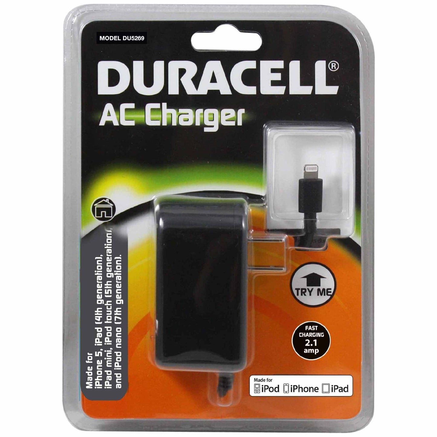 Duracell DU5265 Apple iPhone 5 Lightning Wall Charger - Perth PC