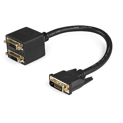 1 ft DVI-D to 2x DVI-D Digital Video Splitter Cable - M/F