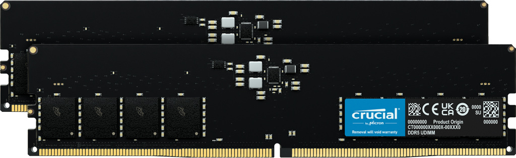 Crucial 32GB (2 x 16 GB) DDR5 4800 DIMM Memory Module