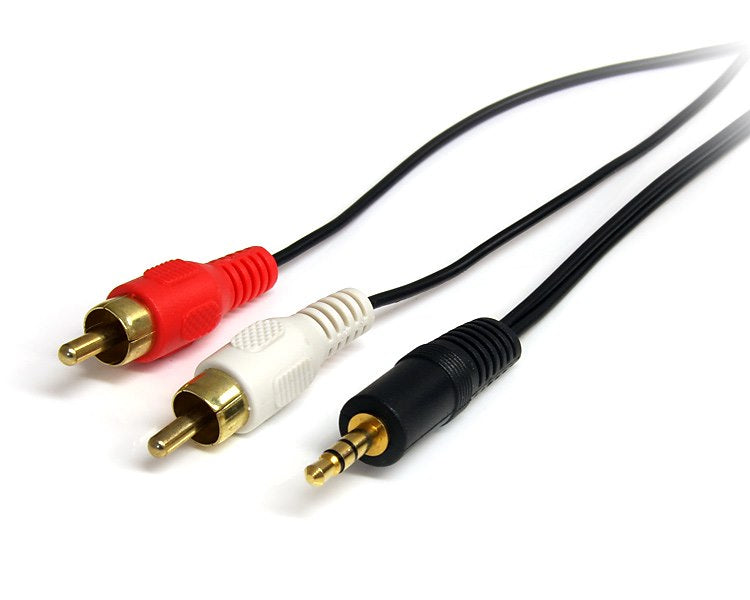 Startech.com 6 ft Stereo Audio Cable - 3.5mm Male to 2x RCA Male