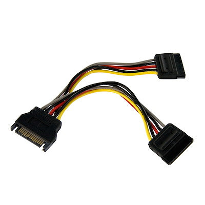 6in SATA Power Y Splitter Cable Adapter - M/F PYO2SATA