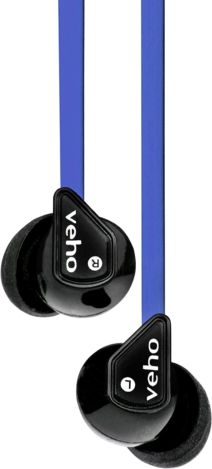 Veho Z-1 Noise Isolating Stereo Earbuds - Blue