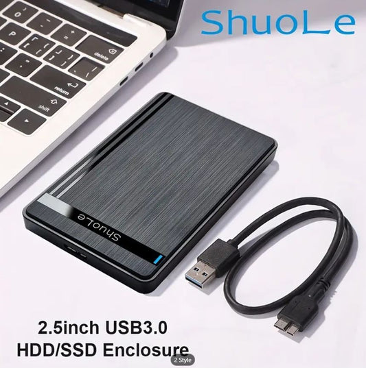 2.5 Inch SATA To USB 3.0 SSD HDD Enclosure Tool Free External Hard Disk Casing Hdd Case Hard Disk Case[Optimized For SSD, Support UASP SATA III] Black