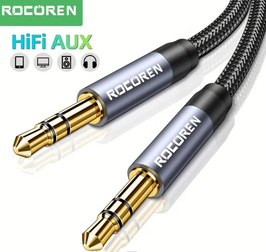 3.5mm Audio Cable Nylon Braided Aux Cord Cable Male To Male 3M/9.9ft