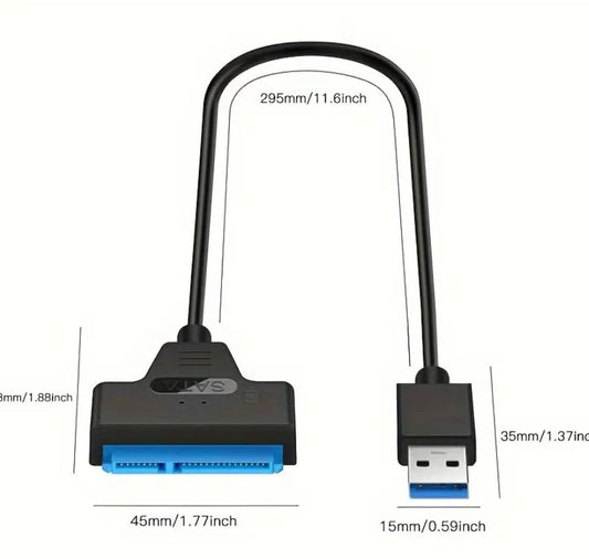 Sata To Usb Cable for 2.5-inch SDD/HDD Cable Usb3.0 Easy Drive Cable Hard Drive Adapter Converter Compatible