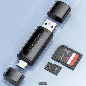 USB Micro SD Card Reader, 4in1 Type C/USB A To SD/Micro SD/SDXC/SDHC Card Adapter