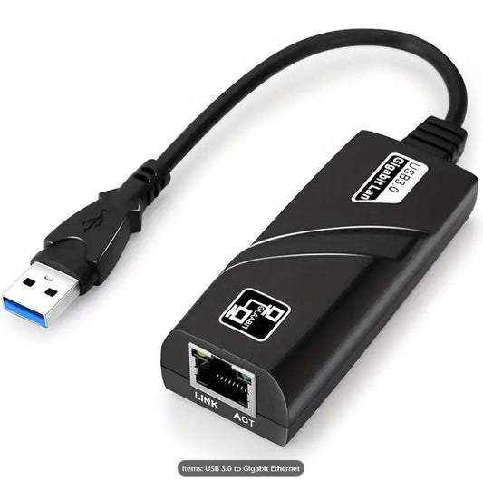 USB 3.0 To Gigabit Ethernet, USB To Ethernet Adapter, Supports Windows 11, 10, 8.1, 7, XP, Linux, Chrome OS