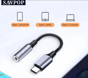 USB Type C To 3.5mm Jack Earbuds For Apple Cable To 3.5 Jack Earphone Adapter