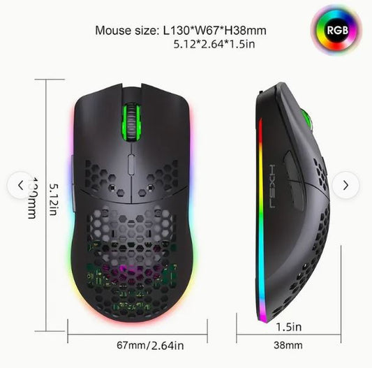 Rechargeable Wireless RGB Light Mouse