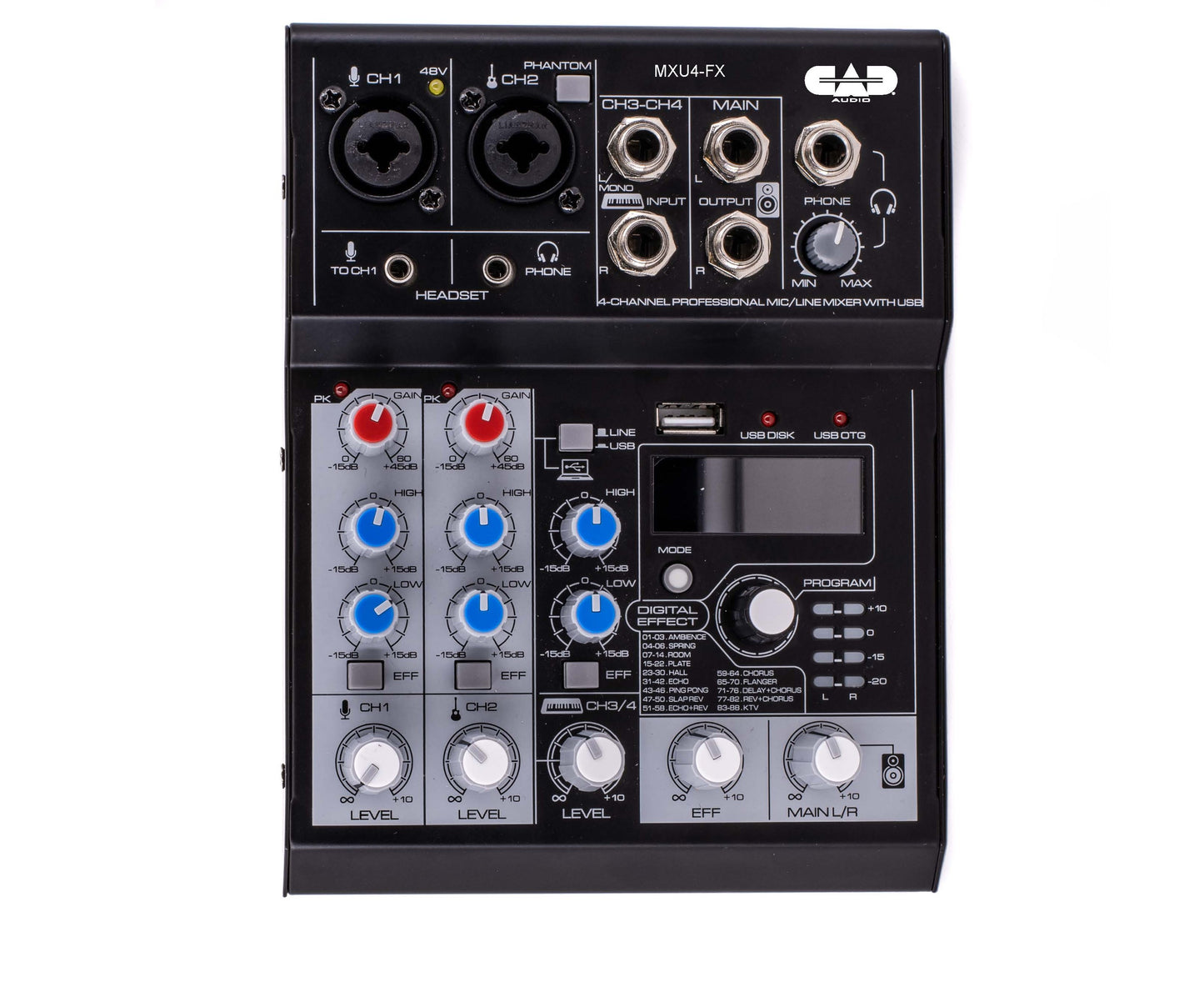 CAD MXU4-FX 4 Channel Mixer with USB