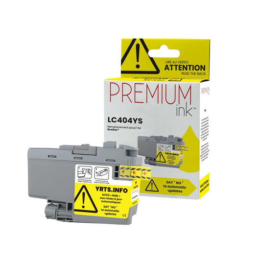Brother LC404YS Compatible Premium Ink Dye Yellow 750 copies