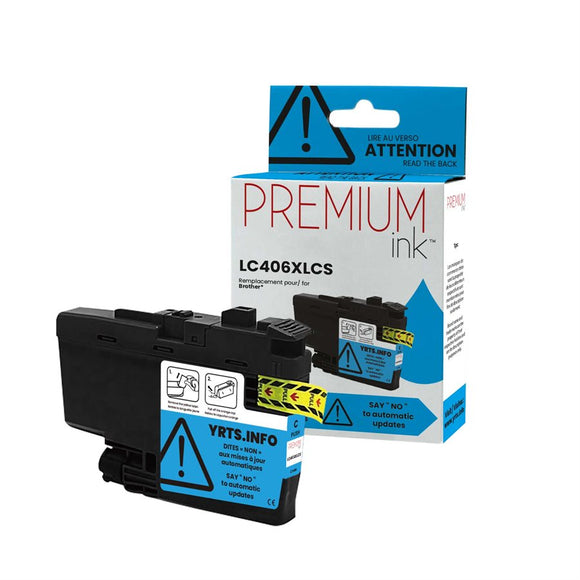 Brother LC406XLCS Compatible Premium Ink Pigment Cyan 5K