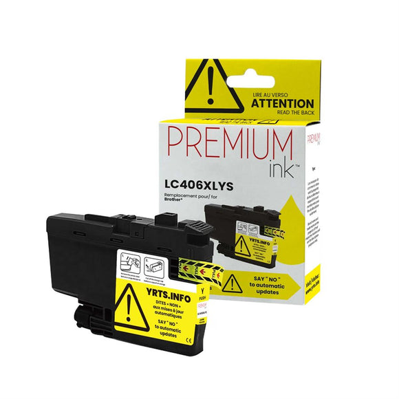 Brother LC406XLYS Compatible Premium Ink Pigment Yellow 5K