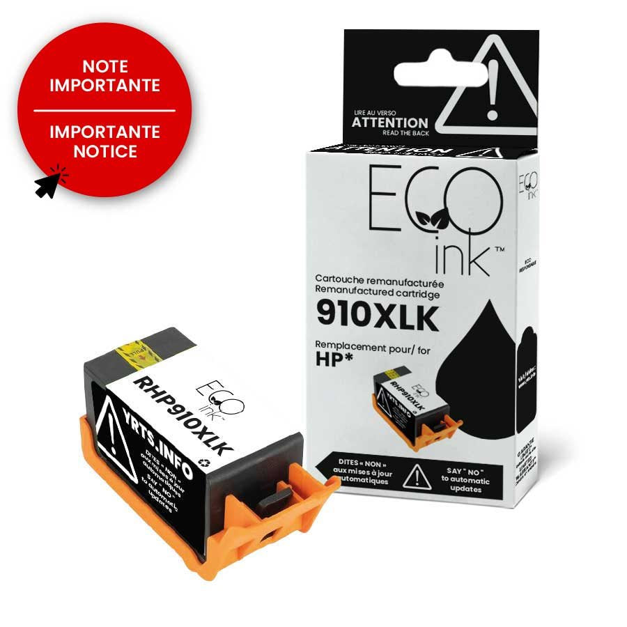 HP 910XL (3YL65AN) Reman Eco Ink YRTS Black 825 pages