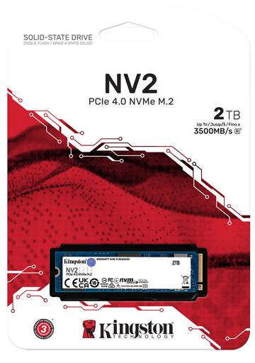 Kingston 2TB NV2 PCIe 4.0 M.2 3500 NVMe SSD