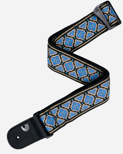 ECO GUITAR STRAP Blue/Gold, Retro 50RW04