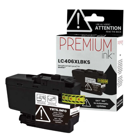 Brother LC406XLBKS Alternative Premium Ink Pigment Black 6K