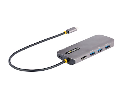 USB C Multiport Adapter, 4K 60Hz HDMI Video, 3 Port 5Gbps USB Hub, 100W Power Delivery Pass-Through, GbE, 12