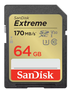SanDisk 64GB Extreme SDHC UHS-I Memory Card - C10, U3, V30, 4K, UHD, SD Card - SDSDXVT-032G-GNCIN (Copy)