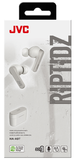 JVC Riptidz True Wireless In-Ear Headphones - White - HA-A9T-W