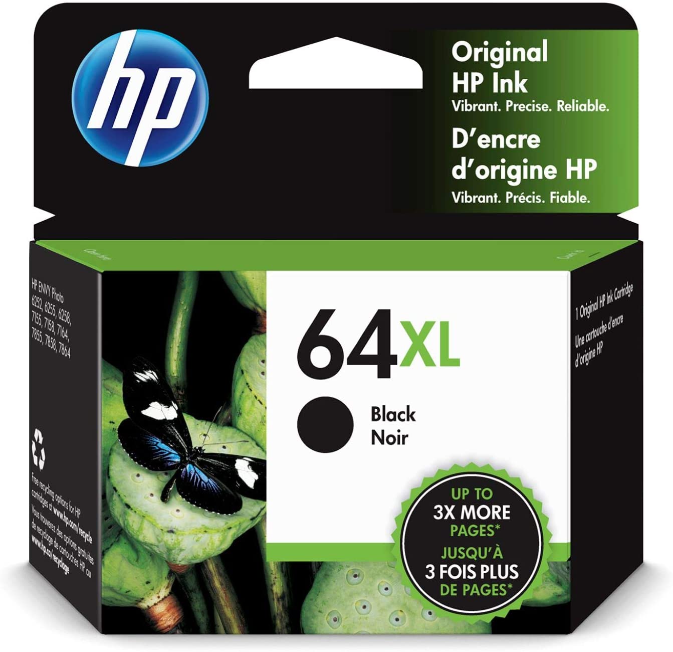 HP 64XL Black Original Ink Cartridge (N9J92AN#140)