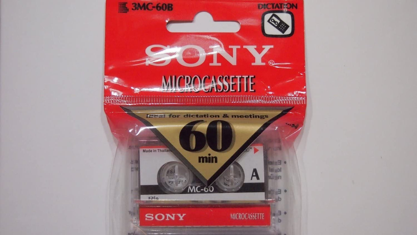 Sony 60 Minute Blank Microcassette Tapes MC-60