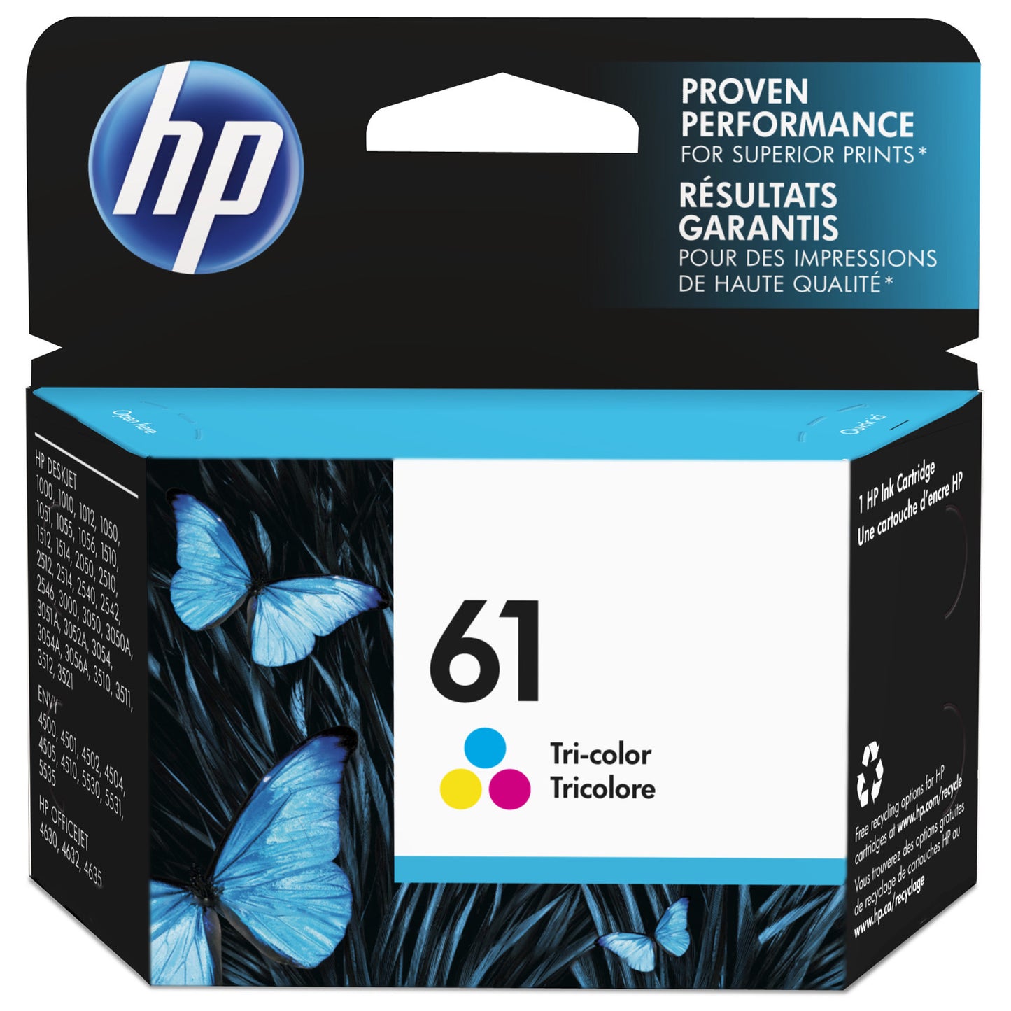 HP 61 Tri-Colour Original Ink Cartridge (CH562WN)