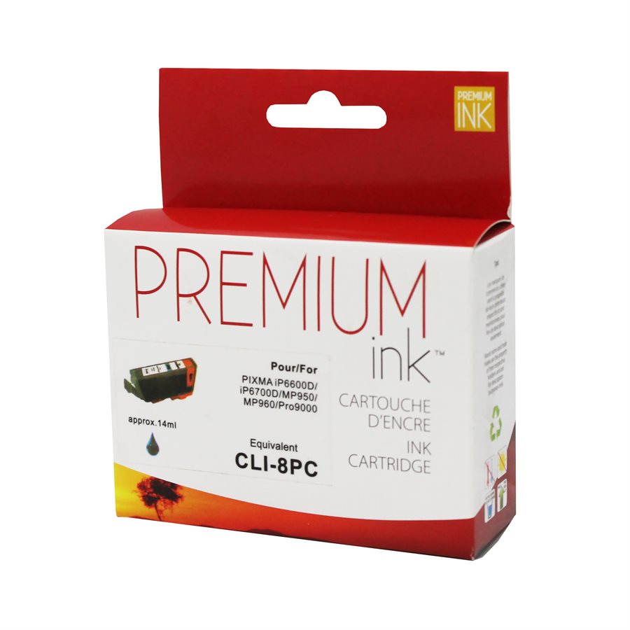 Premium Ink Replacement for Canon CLI-8 Photo Cyan