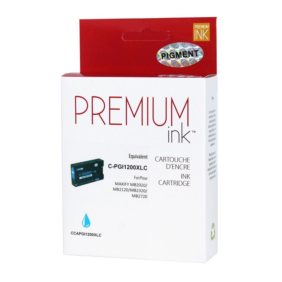 Premium Ink replacement for Canon PGI-1200XL Cyan