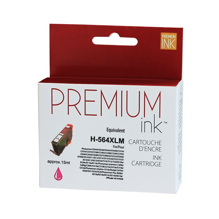 Premium Remanufactured Ink Replacement for HP 564XL Magenta
