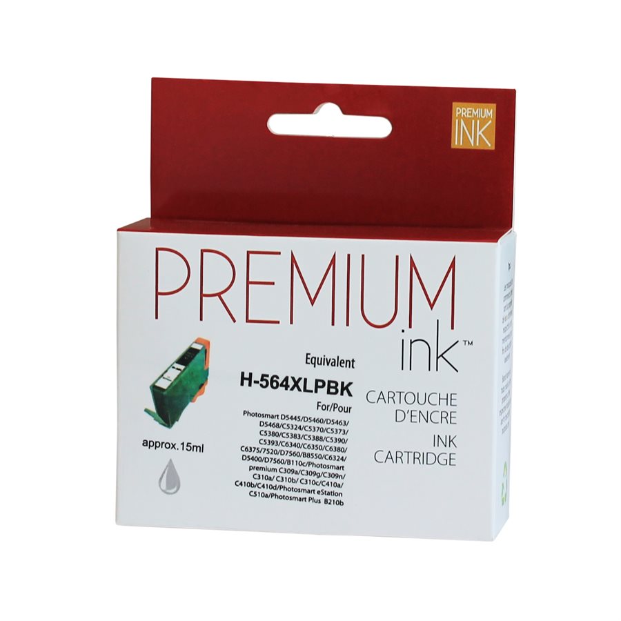 Premium Remanufactured Ink Replacement for HP 564XL Photo Black