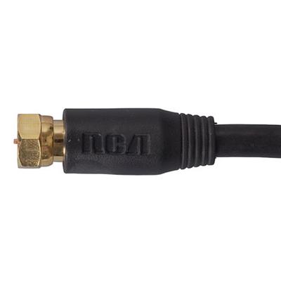 RCA RG6 COAXIAL CABLE WITH CONNECTOR - 1.8-METER (6-FT) - BLACK
