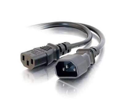 CABLES TO GO 03145 18 AWG COMPUTER POWER EXTENSION CORD, BLACK (4 FEET/1.21 METERS)