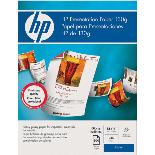 HP Color Laser Presentation Paper (Gloss) for Laser Printers - 8.5x11" (Letter) - 300 Sheets