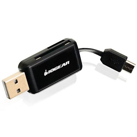 IOGEAR GoFor2 - USB OTG Card Reader for PC, Mac and Mobile Devices, GOFR214