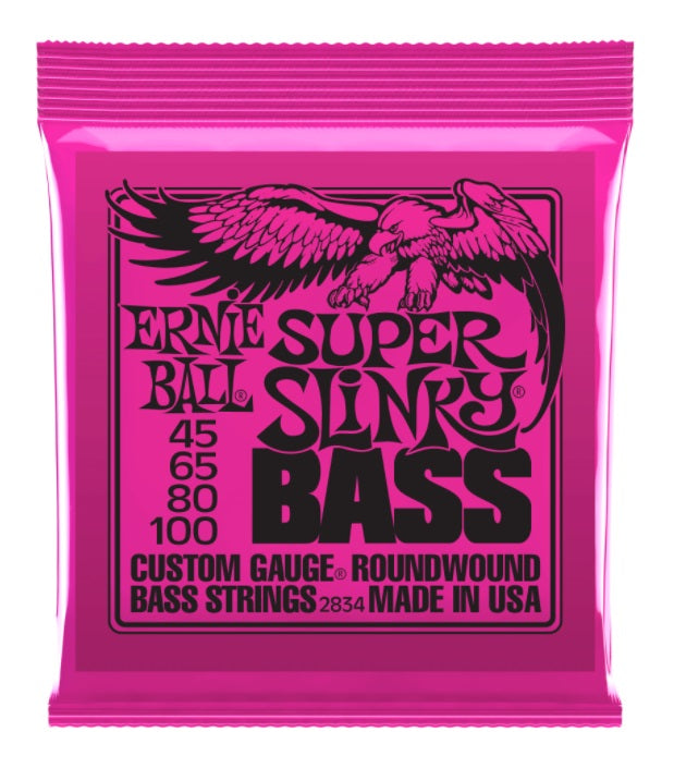 Ernie Ball 2834 Super Slinky Nickel Round Wound Bass Set (45 - 100)
