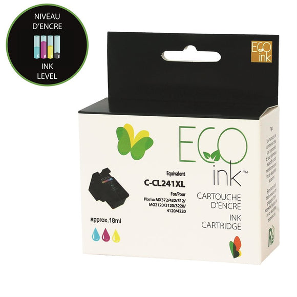 Canon CL-241 XL Reman Colour EcoInk with ink level