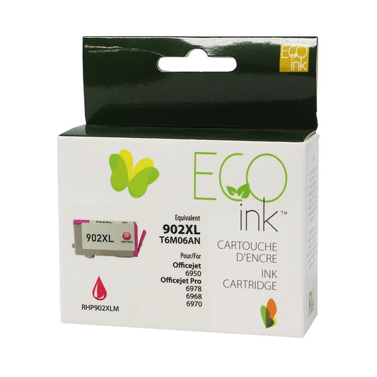 ECOink Remanufactured ink Replacement for HP 902XL Magenta