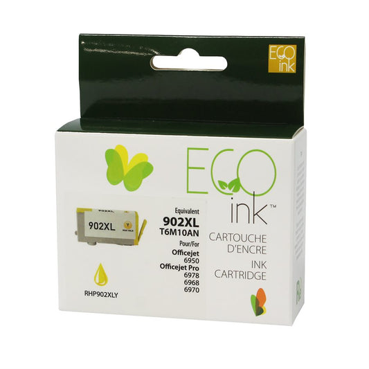 ECOink Remanufactured ink Replacement for HP 902XL Yellow