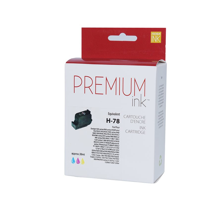 Premium Remanufactured Ink Replacement for HP 78 C6578D Reman Colour
